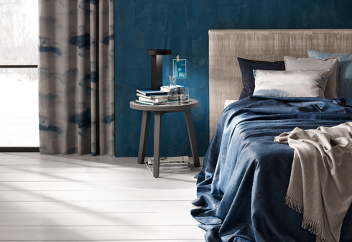 Collection Into The Blue Farbstoff „Indigo“ Exklusivität und Stilsicherheit von Sahco