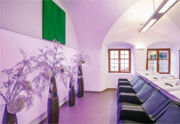 Frische Luft im Friseursalon Happ Tonputz bindet Schadstoffe und Gerüche von EMOTON