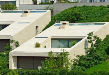 Bauhausvilla mit Naturstein Architekturstile hochwertiger Baustoff Maxberg Kalkstein von SSG Solnhofen Stone Group
